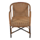 Rattan armchair and adult scoubidou