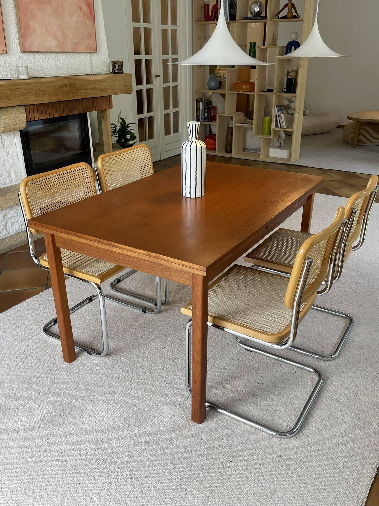 Table scandinave en teck 1960