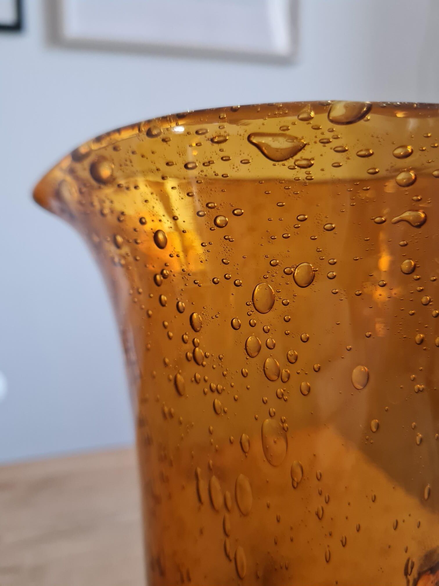 Amber glass decanter from Biot