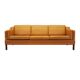 Orange leather sofa, Danish design, 1970s, production: Denmark