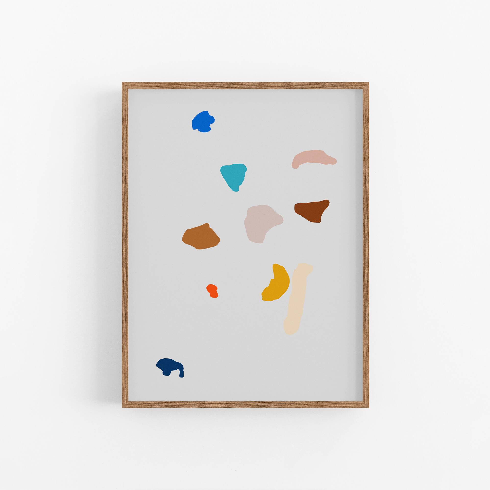 Abstract pebbles giclee print 50x70 cm