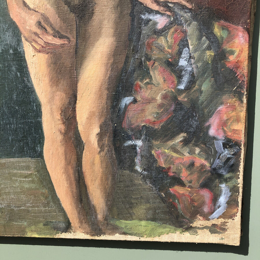 Female nude painting, oil on canvas