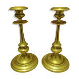 Pair of brass candlesticks