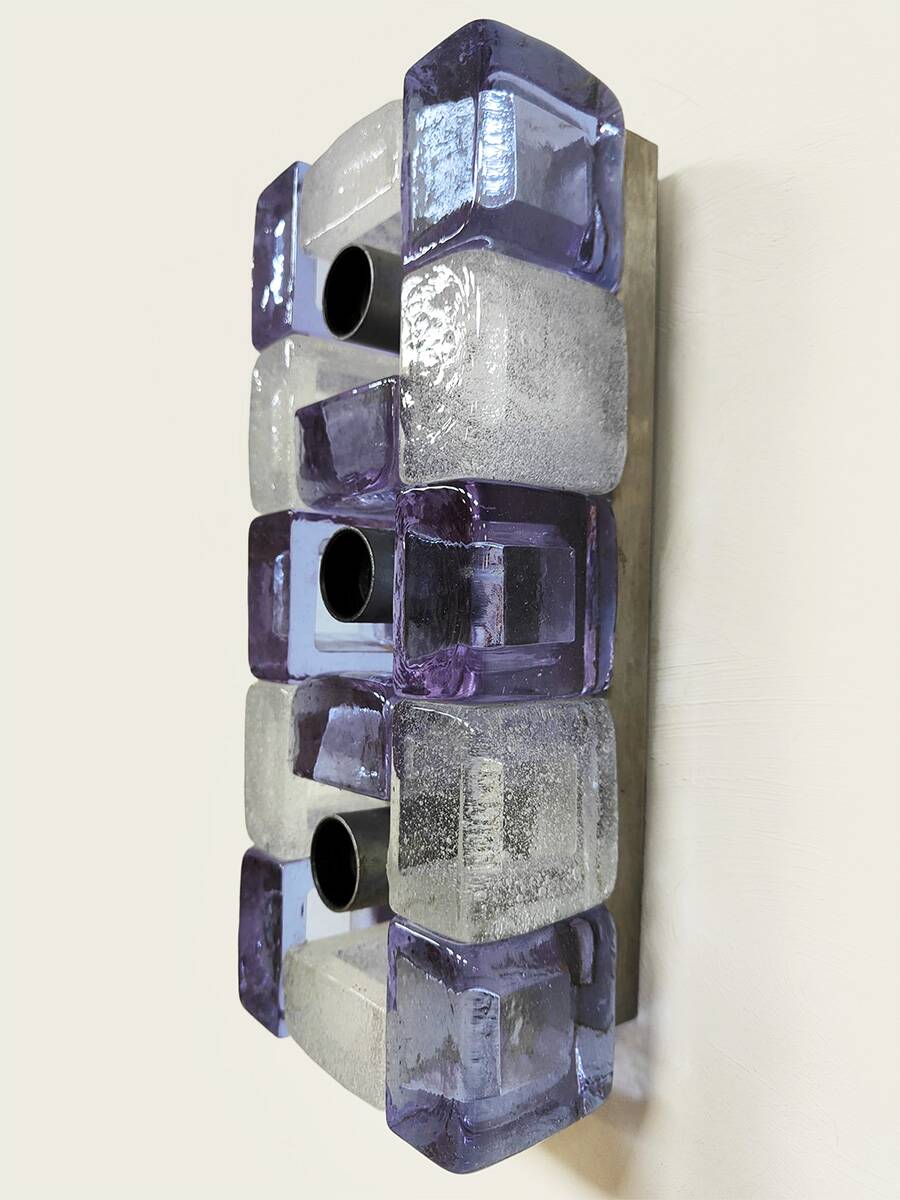 Vintage Murano glass wall lamp sconce Albano Poli Poliarte
