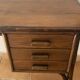 Rattan desk with three drawers
