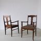 Biedermeier satin birch armchairs | Sweden | set of 2
