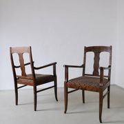 Biedermeier satin birch armchairs | Sweden | set of 2