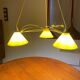 Vintage 3-light pendant light by Le Dauphin circa 1980s