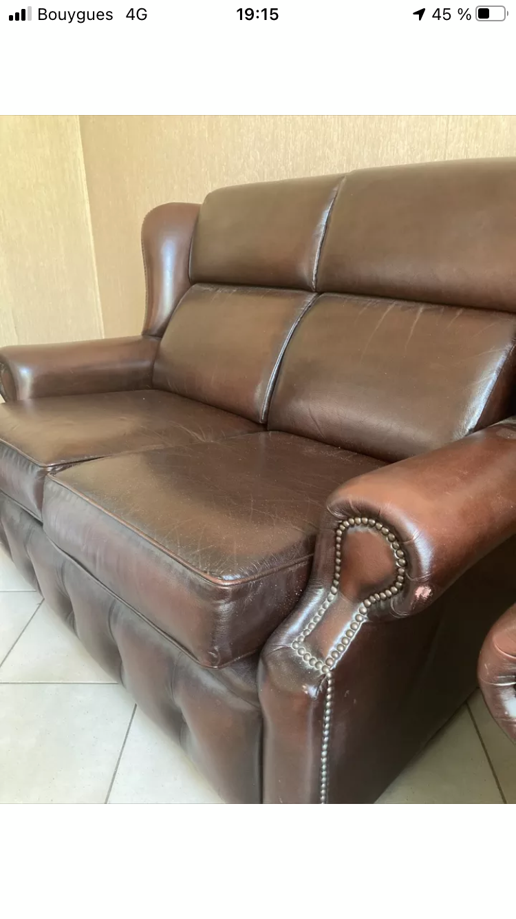 Chesterfield leather sofa