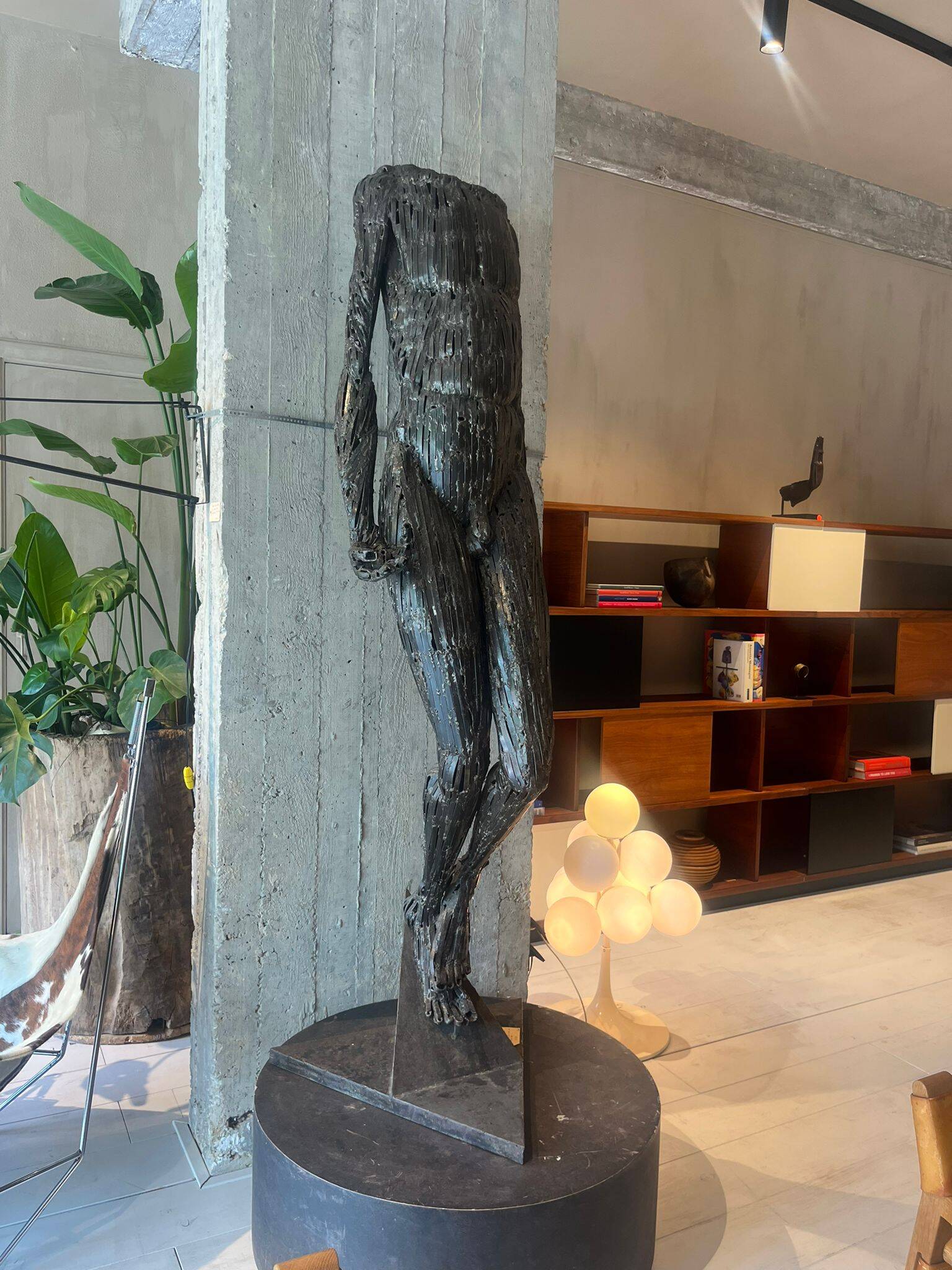 Sculpture of a male nude, 1986, metal