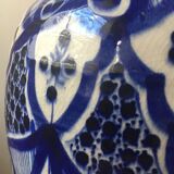 Large blue vase in Moroccan ceramic from Safi