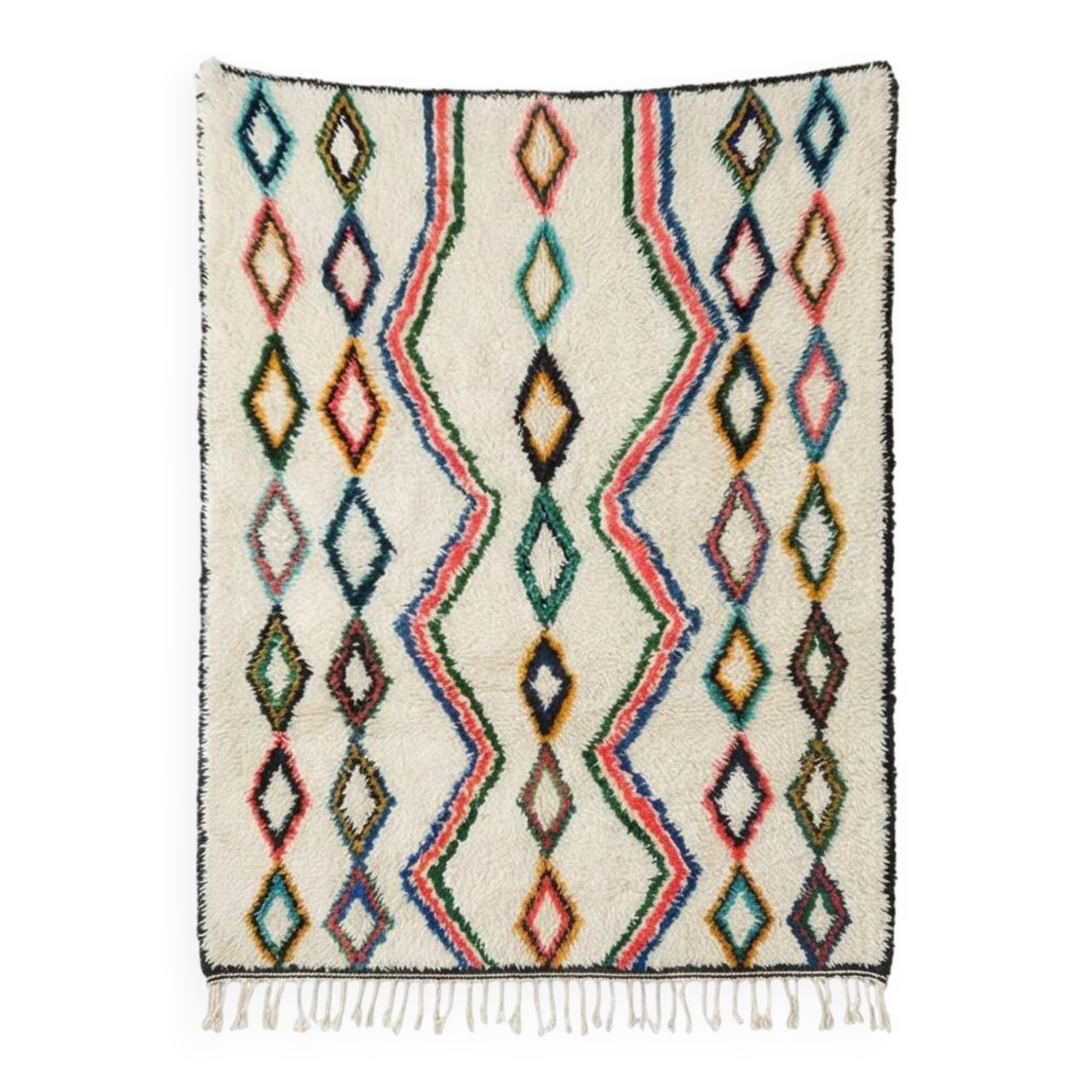 Traditional colourful Azilal Moroccan rug