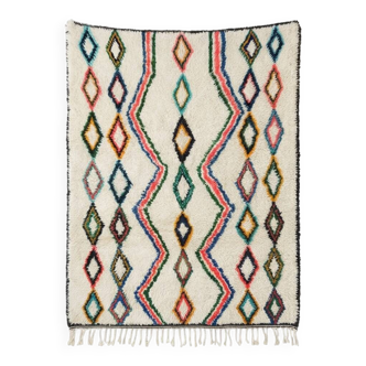 Traditional colourful Azilal Moroccan rug