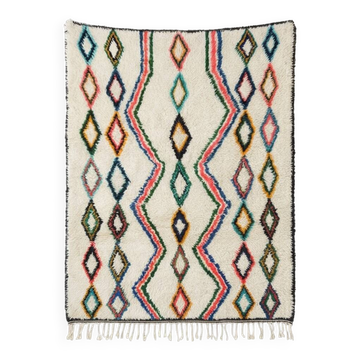 Traditional colourful Azilal Moroccan rug