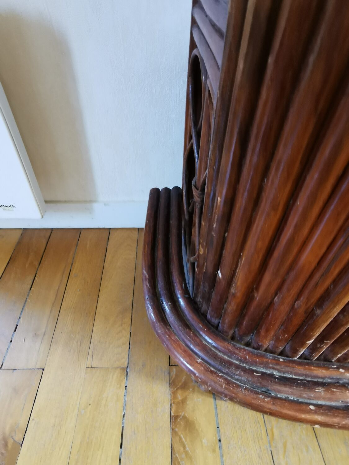 Wicker rattan counter bar 1970