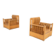 Pair of Armchairs from the " Mobili nella Valle" Series by Mario Ceroli for