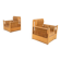 Pair of Armchairs from the " Mobili nella Valle" Series by Mario Ceroli for