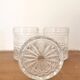 service of 6 vintage whiskey glasses in chiseled glass