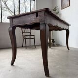 Table de ferme bureau noyer XIXème