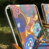Chaises de camping pliantes années 70 , chaises de jardin terrasse
