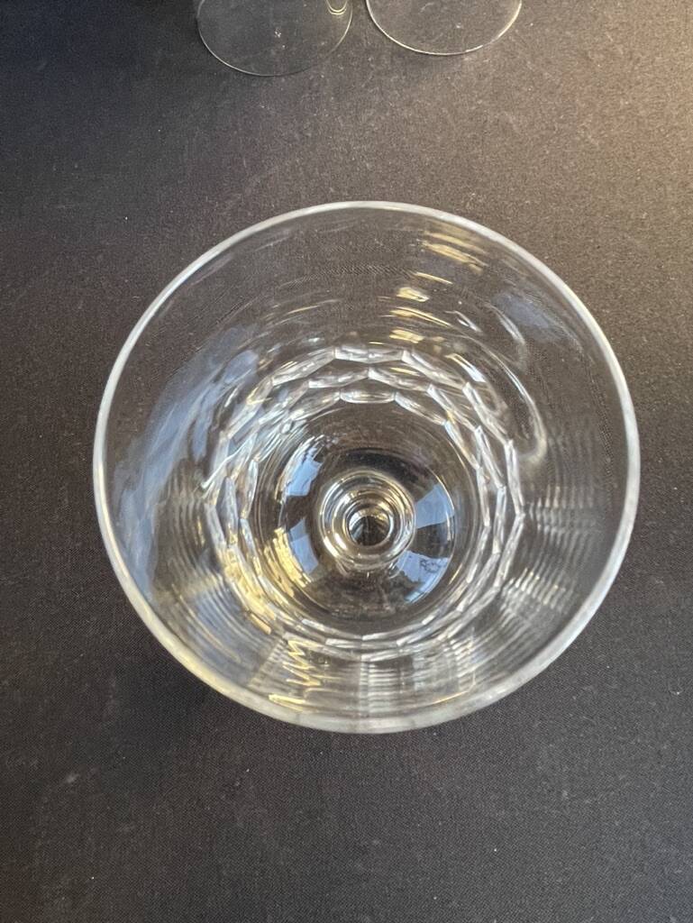 6 Blown and cut crystal water glasses – Art Nouveau