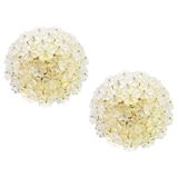 Large flower ceiling light in Murano glass, Ernst Palme, Germany, 1970s