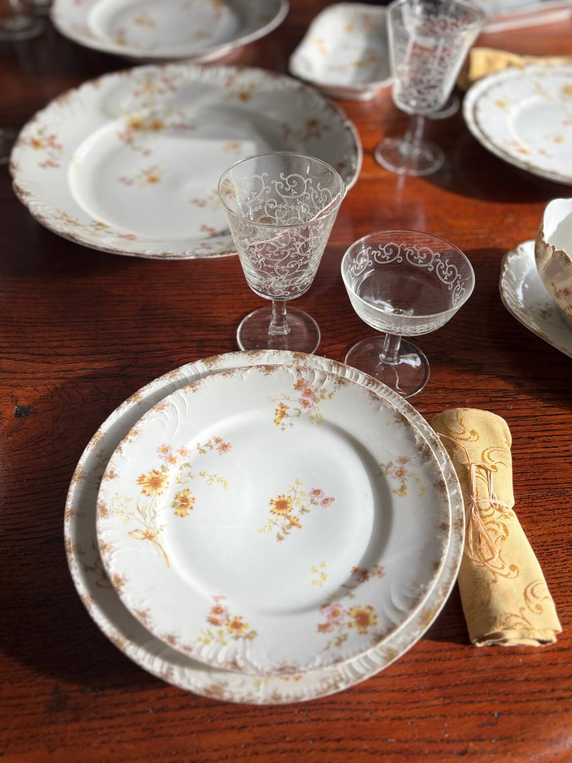 Rare service de table en porcelaine Haviland fin 19eme