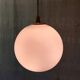 Suspension globe opaline blanche - mid. XXeme