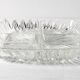 Mid-century Divided Serving Plate / Clear Appetizer Tray / Italy / 1970s