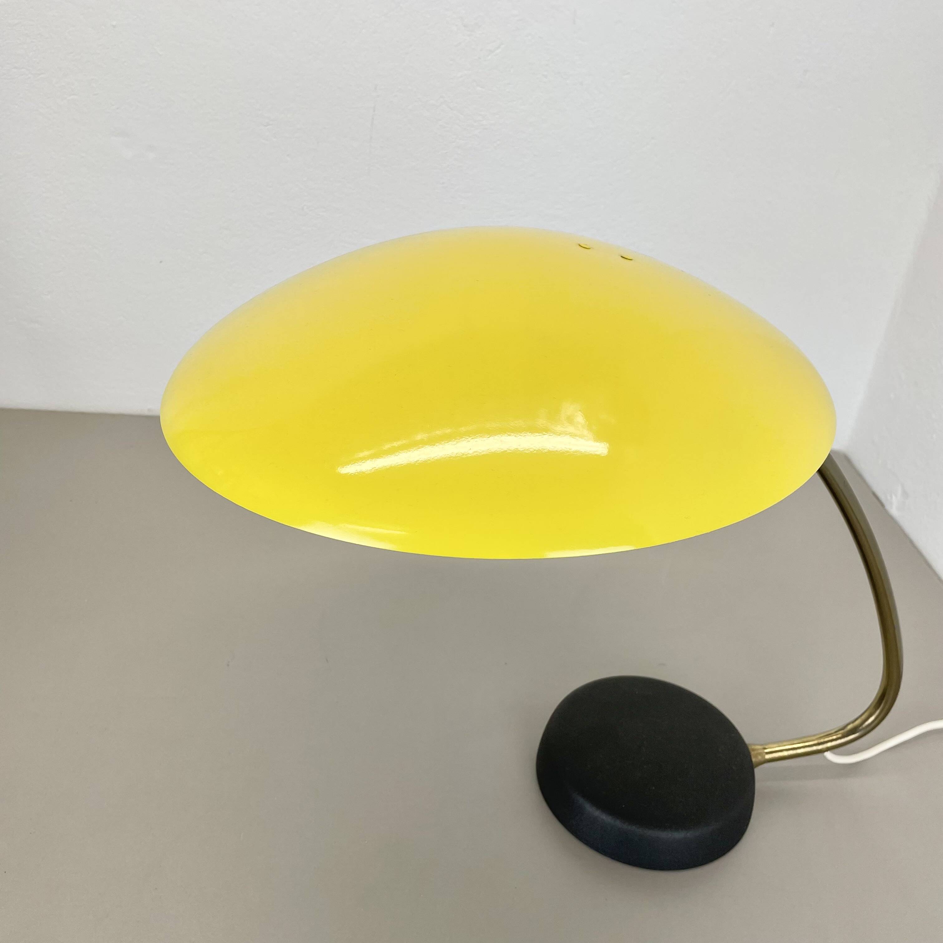 Original Modernist Yellow Metal Table Lamp by Cosack Leuchten, Germany 1960s