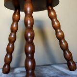 Vintage solid-turned wood tripod tripod