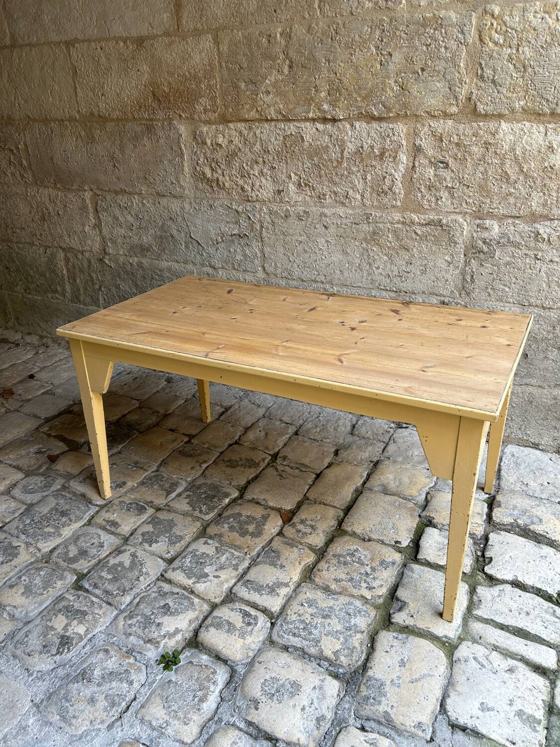 Weathered farm table