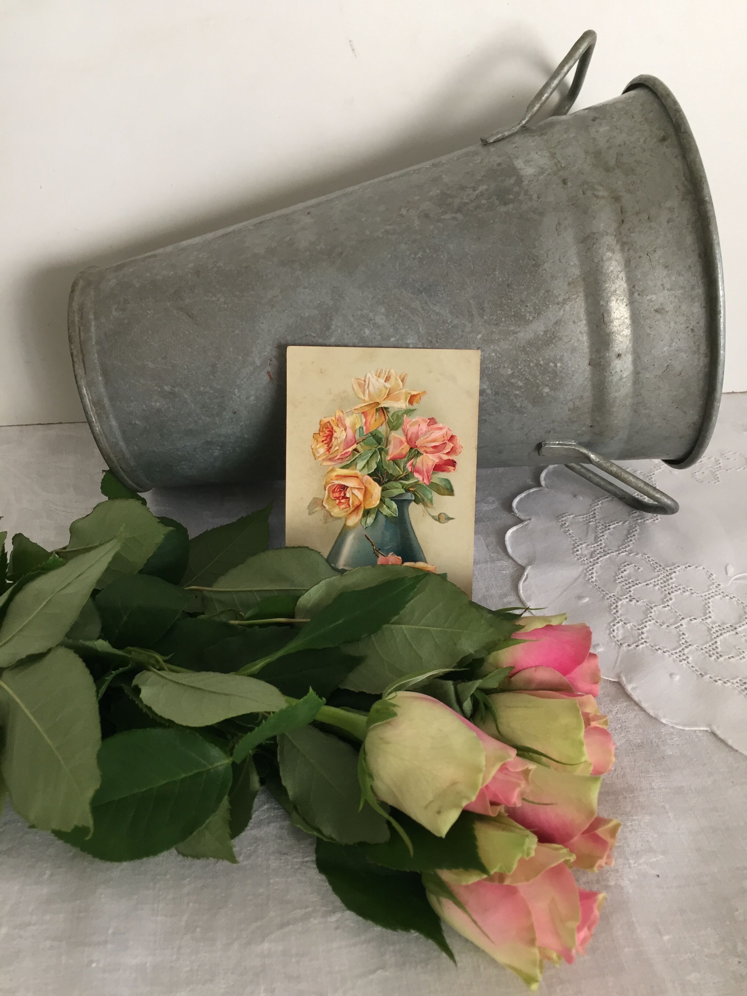 Pot en zinc de fleuriste