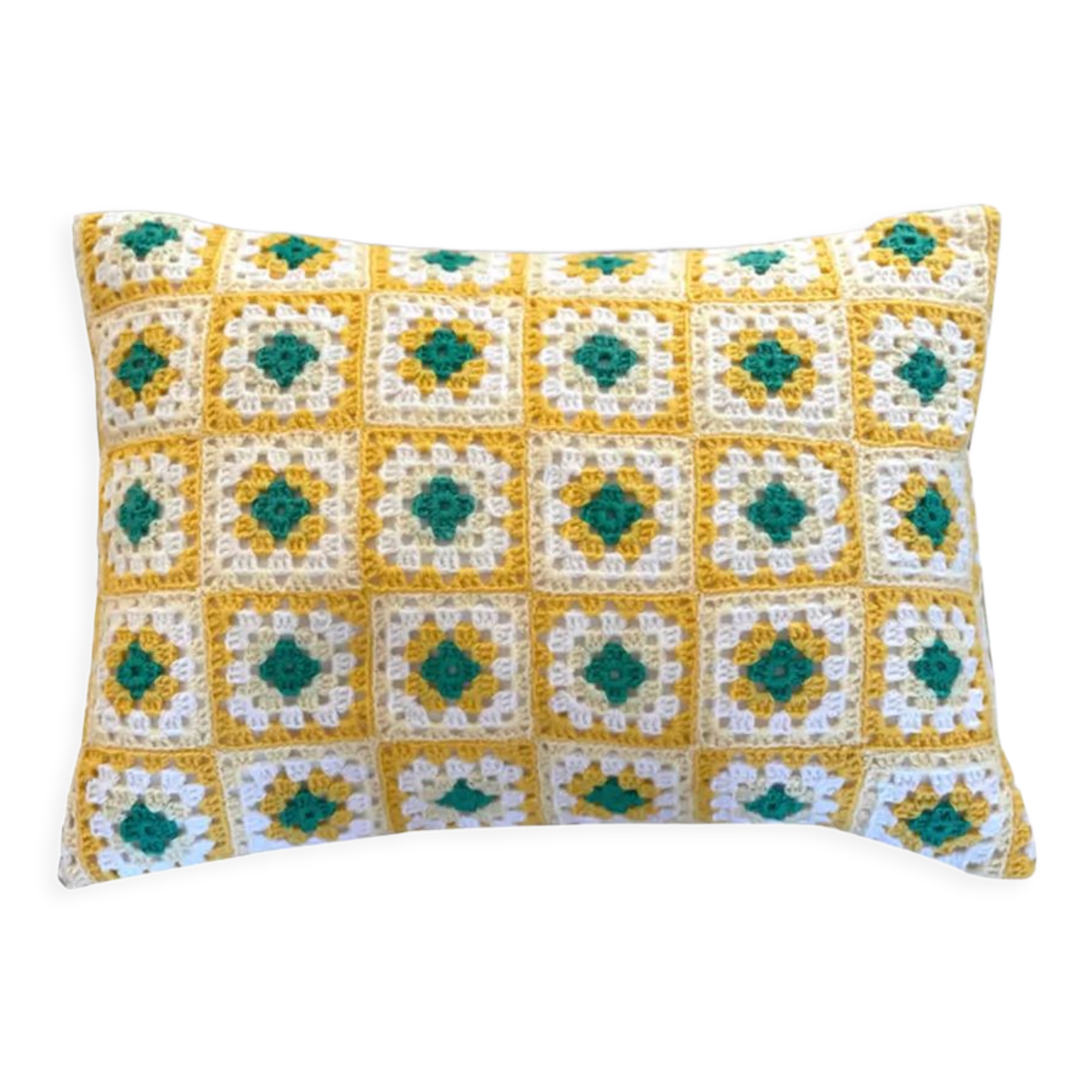 Vintage crochet cushion