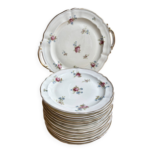 Service à dessert Bernardaud - porcelaine fine