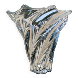Vintage valve crystal vase 1960