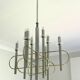 Brass and Chrome Sputnik Chandelier by Sciolari, Italy, 1960s