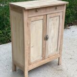 Renovated Parisian sideboard in raw solid wood 72cm