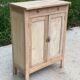 Renovated Parisian sideboard in raw solid wood 72cm