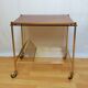 Vintage service range vinyls in teak France 1960