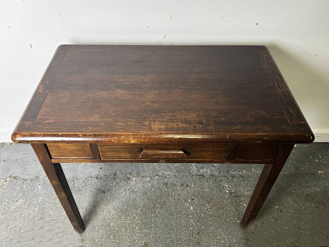 Vintage ‘Abbess’ Oak Office Desk Writing Table Mid Century 1950s-60s