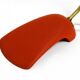 Rare Cosack Mid Century table lamp with red fine wrinkle finish and brass n