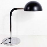 Black and chrome metal desk lamp