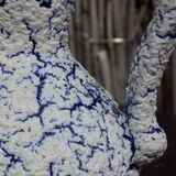 Small blue and white vase