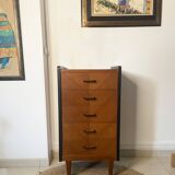 Vintage chiffonier chest of drawers 1950/1960 5 drawers