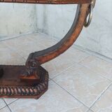 Art Deco style coffee table in carved natural wood