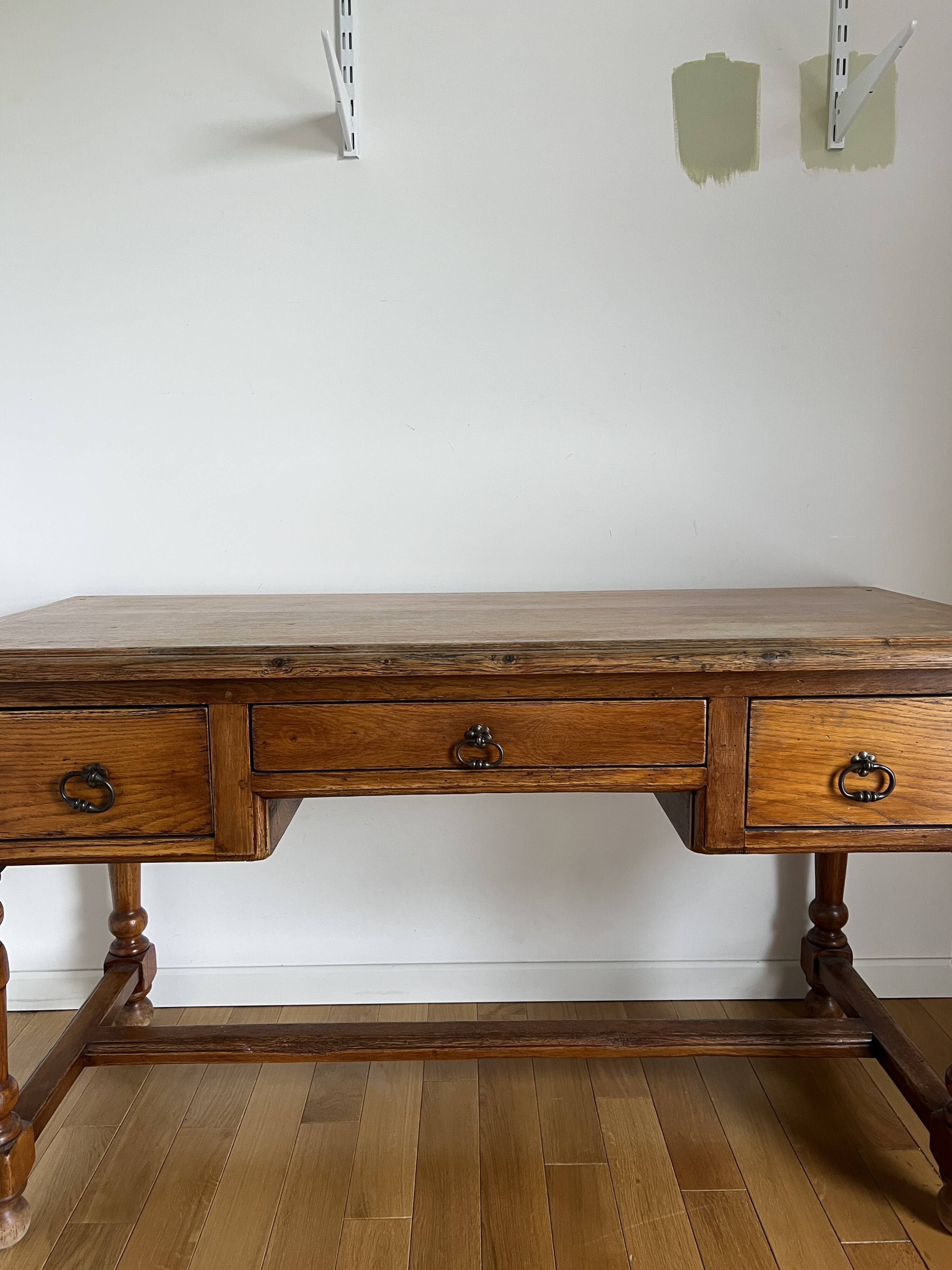 Solid wood desk