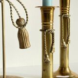 Vintage Knot Candle Holders Brass Metal