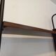 Vintage Italian double modular bookcase in wood and metal