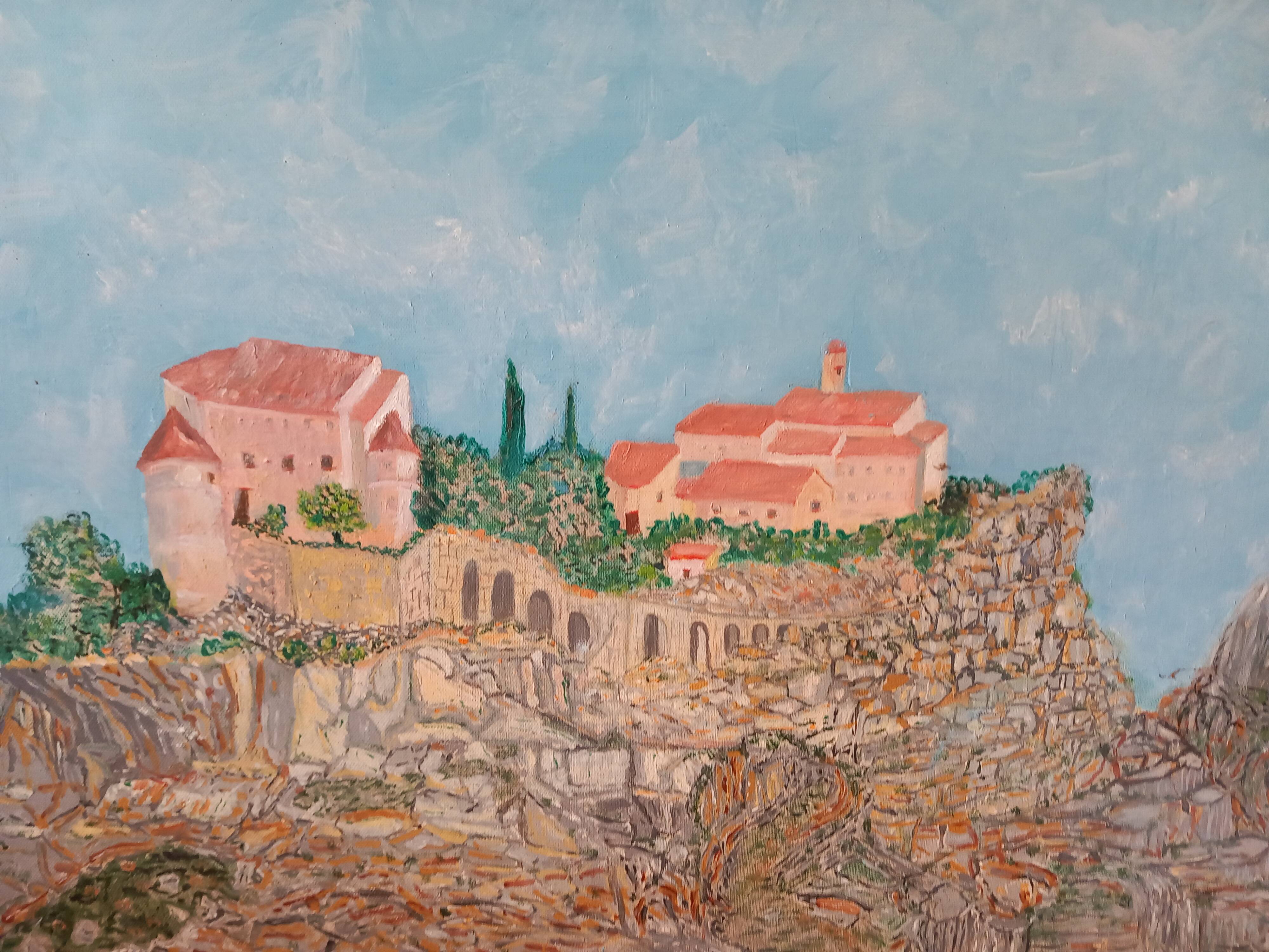 Oil on landscape canvas